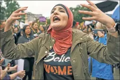  ??  ?? All about hate: Linda Sarsour has warned against “humanizing” Israelis.