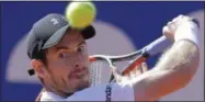  ?? MANU FERNANDEZ — THE ASSOCIATED PRESS FILE PHOTO ?? Andy Murray of Britain eyes the ball before playing a return shot to Albert Ramos-Vinolas of Spain during a quarterfin­al match at the Barcelona Open Tennis Tournament in Barcelona, Spain. After months of disappoint­ment and a lack of motivation, Andy...