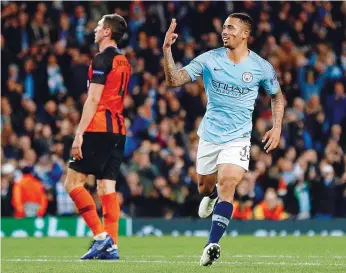  ??  ?? Gabriel Jesus apontou pela primeira vez três golos no mesmo jogo pelo City