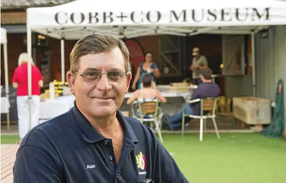  ?? PHOTOS: NEV MADSEN ?? FARMER WANTS A SCIENCE LIFE: Alan Richards from Carramar Figs had a stall at the Farmer Wants a Science Life event at at Cobb and Co Museum.