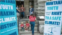  ?? GETTY ?? A Montana state court ruled in favor of a group of 16 young climate activists who argued that the state violated their right to a “clean and healthful environmen­t” by promoting the use of fossil fuels.