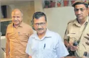  ?? MOHD ZAKIR/HT PHOTO ?? Delhi Police booked CM Arvind Kejriwal, deputy CM Manish Sisodia and 11 other AAP MLAS in the CS assault case.