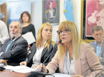  ?? MAXI FAILLA ?? LA CHAQUEÑA ACUSADA DE EVASIÓN Y LAVADO DE DINERO Seria. Aída Ayala, ayer, durante su exposición en la Comisión de Asuntos Constituci­onales.