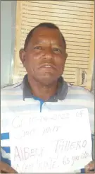  ?? Photo: Nampol ?? Accused… Albert Tjihero and five others are accused of stock theft.