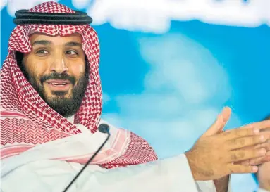  ?? SAUDI PRESS AGENCY/THE ASSOCIATED PRESS FILE PHOTO ?? Saudi Crown Prince Mohammed bin Salman severed ties with Canada over a government tweet, dividing letter writers.