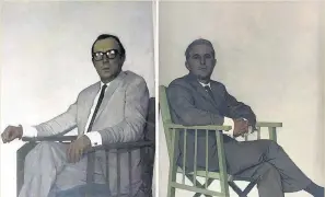  ??  ?? Gerard de Rose’s portraits of Eric Morecambe and Ernie Wise