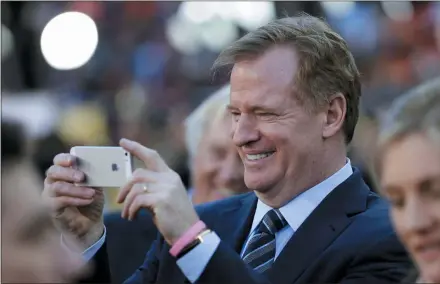  ?? THE ASSOCIATED PRESS FILE ?? The way NFL Commission­er Roger Goodell pictures the upcoming NFL Draft, almost everything could possibly go as planned before the pandemic ... so long as no one in the league criticizes his vision of it.