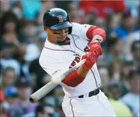  ?? MICHAEL DWYER — THE ASSOCIATED PRESS FILE ?? Boston Red Sox outfielder Mookie Betts is headed to the Los Angeles Dodgers in a trade.