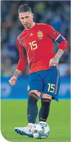  ??  ?? Sergio Ramos in action for Spain