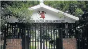  ??  ?? TOP SCHOOL: Parktown Boys’ is one of the most respected government schools in South Africa