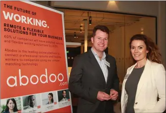  ??  ?? Cllr. Malcolm Byrne and Abodoo co-founder, Vanessa Tierney.