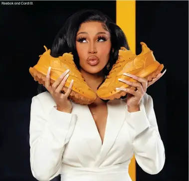  ??  ?? Reebok and Cardi B.