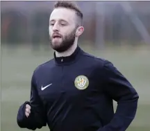  ??  ?? Bray Wanderers’s new signing Dylan Hayes at the first training session of 2018 in Enniskerry last weekend.