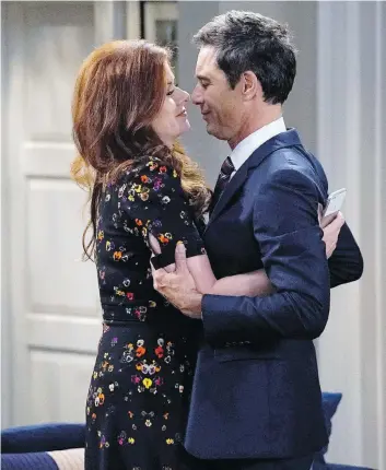  ?? NBC ?? Debra Messing and Eric McCormack make their return to the small screen on Thursday in a reboot of their 1998 series Will & Grace.