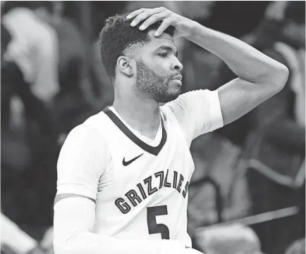  ?? NICOLE SWEET-USA TODAY SPORTS ?? Grizzlies guard Andrew Harrison had a 19-point, eight-assist outing in Brooklyn.