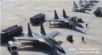  ?? ?? PLAAF J-11Bs and J-10Cs on