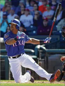  ?? CHRISTIAN PETERSEN / GETTY IMAGES ?? Adrian Beltre joined the Rangers in 2011 and led the team in hits in 2013 with 199. He’s a four-time All-Star and has won the Gold Glove for his defensive play five times.