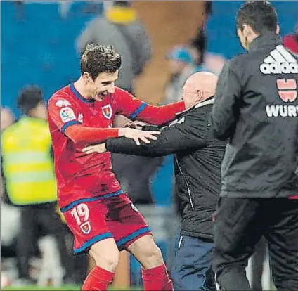  ?? FOTO: GETTY ?? Momento para recordar Guillermo fue uno de los grandes protagonis­tas en el partido de Copa en el Bernabéu al marcar un doblete