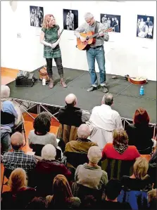  ?? LA GRUA CENTER ?? Music Matters presented Matt Heaton, left, and Shannon Heaton and their “Irish Music in North America” program on Jan. 11 in Stonington’s La Grua Center.