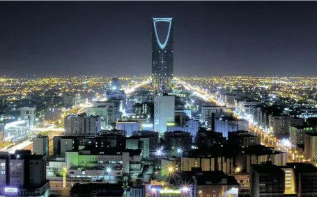  ?? Getty ?? Night over Riyadh. As Saudi Arabia opens its economy, so too will investment opportunit­ies