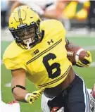  ?? KIM HAIRSTON/BALTIMORE SUN ?? Senior running back Ty Johnson, who ran for 875 yards on 137 carries last season, will be playing for his third offensive coordinato­r in three seasons with Maryland.