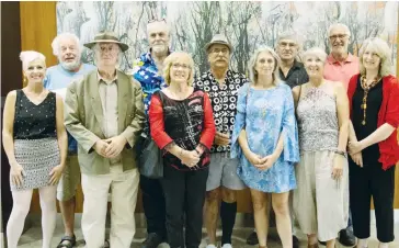  ??  ?? Artists at the official opening of the Burnt Store Art Space are (from left) Kerrie Warren, Phil Henshall, Gary Miles, Laurie Collins, Judy Mackintosh, Wayne Foenander, Laurel Foenander, Graeme Myrteza, Lynne Bickhoff, Graham Duell and Christine...