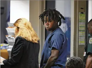  ?? BRUCE R. BENNETT / THE PALM BEACH POST ?? Jean Mary Marcherno, 20, of suburban Boynton Beach made his first appearance before Judge Kina Keever-Agrama on Wednesday. Marcherno and Mcintosh Pierre-Paul, 25, of Lake Worth were arrested Tuesday in the shooting death of Justin VanMeter, 28, of...