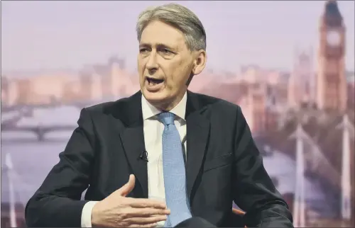  ?? PICTURE: PA WIRE. ?? OBLIGATION­S: Chancellor Philip Hammond said he was sure the Government would make proposals in time for the European Council summit on December 14 and 15.