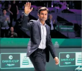  ?? ?? David Ferrer, durante una eliminator­ia de Davis.