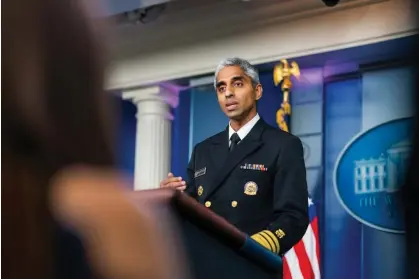  ?? Photograph: Office of the Surgeon General, Dr. Vivek Murthy U.S. Department of Health and Human Services ?? Vivek Murthy, the US surgeon general, says loneliness ‘has to be a public health priority on par with tobacco and obesity’.