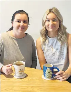  ??  ?? ■ Sisters Josie and Angie Thomas are among a group of Finley residents inspired to participat­e in Dry July because of a friend’s cancer diagnosis.