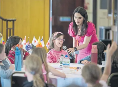  ?? ?? SPEAKING OUT: The #empowHER ’24 conference gave primary school pupils the chance to find their inner strengths.