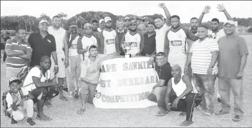  ??  ?? The victorious Independen­ce Cricket Club with sponsors and organizers of the WDCA Agape T20 tournament.