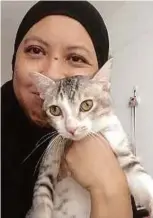  ??  ?? Intan Zareena’s husband will care for the 24 cats she has while she travels the globe.