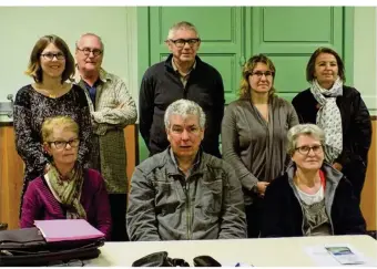  ??  ?? De gauche à droite : Emilie Delattre, Bernard Charlon, Christian Blouet, Agnès Matelot, Aline Livry-Level, Thérèse Lefranc, Gérald Rossi et Elisabeth Anquetil.