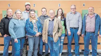  ?? FOTO: KERSTIN NEFF ?? v.l. Stefan Neff, Kerstin Neff, Nico Sichterman­n, Sabine Dietenberg­er, Igor Franz, Thomas Bäurer, Sarah Brauchle, Ralph Troll und Joachim Strasser