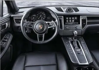  ??  ?? Interior of 2018 Porsche Macan