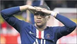  ??  ?? Mbappé, durante un partido de esta temporada con el PSG.