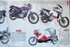  ?? ?? Another glimpse at a 1997 Jawa brochure.
