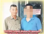 ??  ?? DISYAKI: Suspek ditahan di Lapangan Terbang Sibu selepas dipercayai terlibat dalam kes menggodam tablet di pusat pemilihan PKR Cabang Julau.