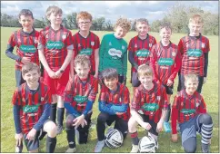  ?? ?? The U12 boys who played Inch Utd in the WWEC U12 League.