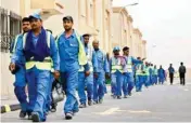  ??  ?? Under “kafala”, all foreign workers working in Qatar currently require a local sponsor, in the form of an individual or company, and need their permission to switch jobs or leave the country