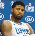  ?? LEONARD ORTIZ — SCNG ?? Paul George says is heart is with the Los Angeles Clippers. “Last year was an unacceptab­le year for me,” he said.
