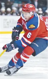  ??  ?? Casey Fox a disputé deux matchs en 2016- 2017 pour les Wildcats de Moncton. - Collaborat­ion spéciale: Marc Grandmaiso­n