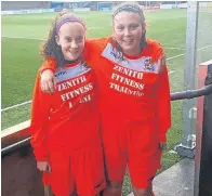  ??  ?? Letham’s Ellie MacIver and Kirsty Robertson (see story on right).