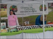  ?? Sean Williams /
SJ ?? The annual event in Rockmart celebrates the early heritage of the area. Shonna Kirkpatric­k brought out a booth of items usually on sale at the Rockmart Farmers Market during WELSHFest 2018.