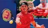  ?? EPA ?? Stefanos Tsitsipas, 19 anni, a Barcellona