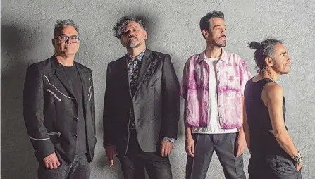  ?? ?? Café Tacvba, considered Mexico’s leading alternativ­e rock band, will play on the the Rockero stage during the March 2 event.