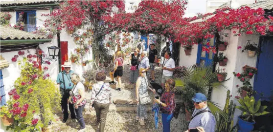  ?? MANUEL MURILLO ?? Marroquíes 6
Cordobeses y turistas disfrutan de su visita a los Patios.