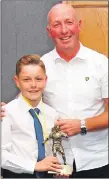  ??  ?? Referee’s award, over each match of the season, to Calum Ellis presented by Archie Mitchell.
